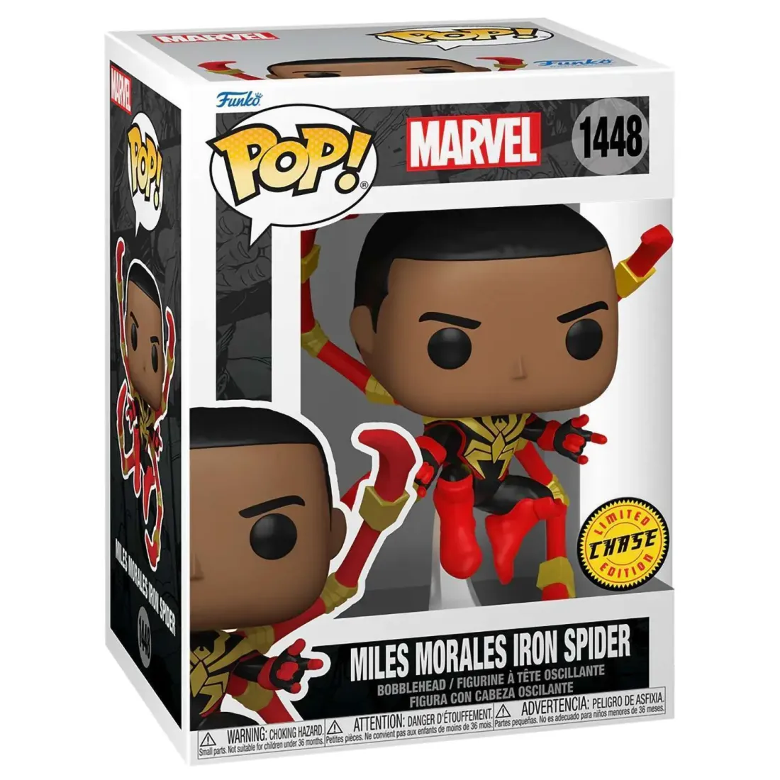 Фигурка Funko POP! Bobble Marvel Comics Miles Morales Iron Spider w/Chase (1448) 83753