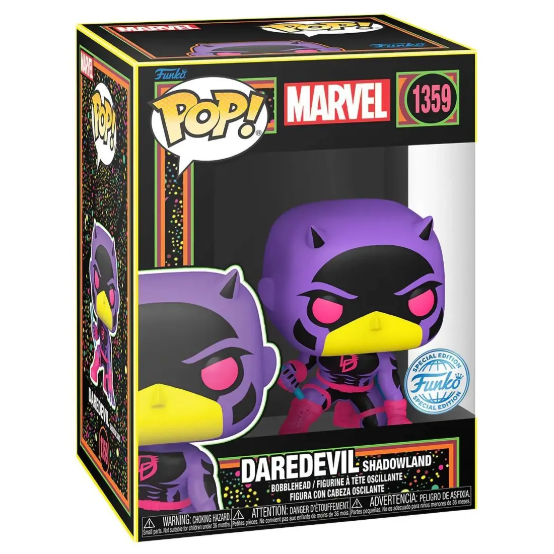 Фигурка Funko POP! Bobble Marvel Daredevil Shadowland (Black/Red) (BLKLT) (Exc) (1359) 77544