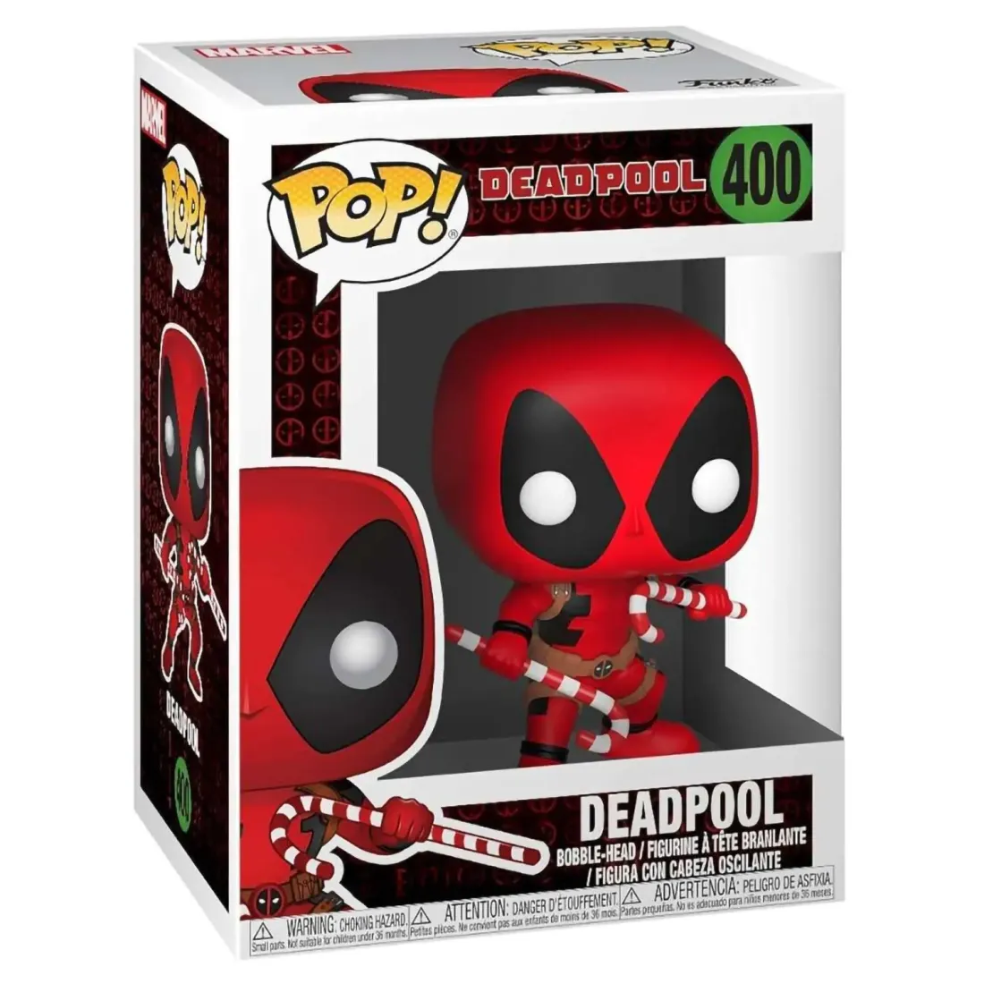 Фигурка Funko POP! Bobble Marvel Holiday Deadpool w/ Candy Canes (400) 33985