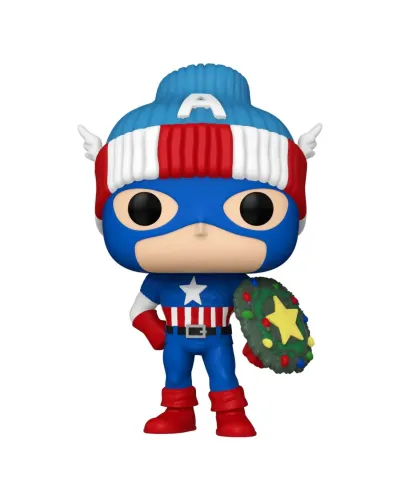 Фигурка Funko POP! Bobble Marvel Holiday S4 Captain America (1438) 80032