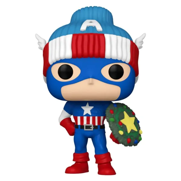Фигурка Funko POP! Bobble Marvel Holiday S4 Captain America (1438) 80032
