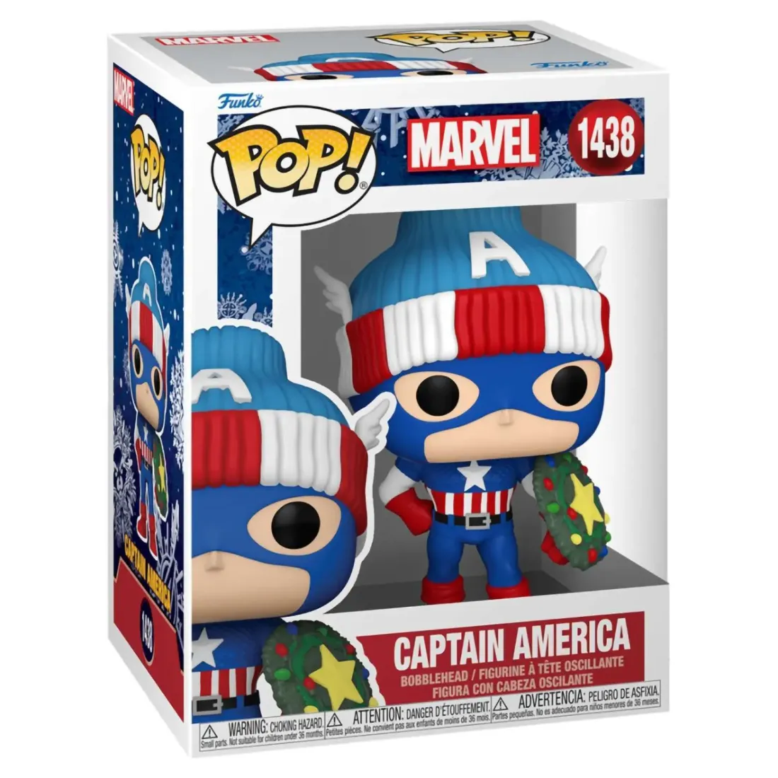 Фигурка Funko POP! Bobble Marvel Holiday S4 Captain America (1438) 80032