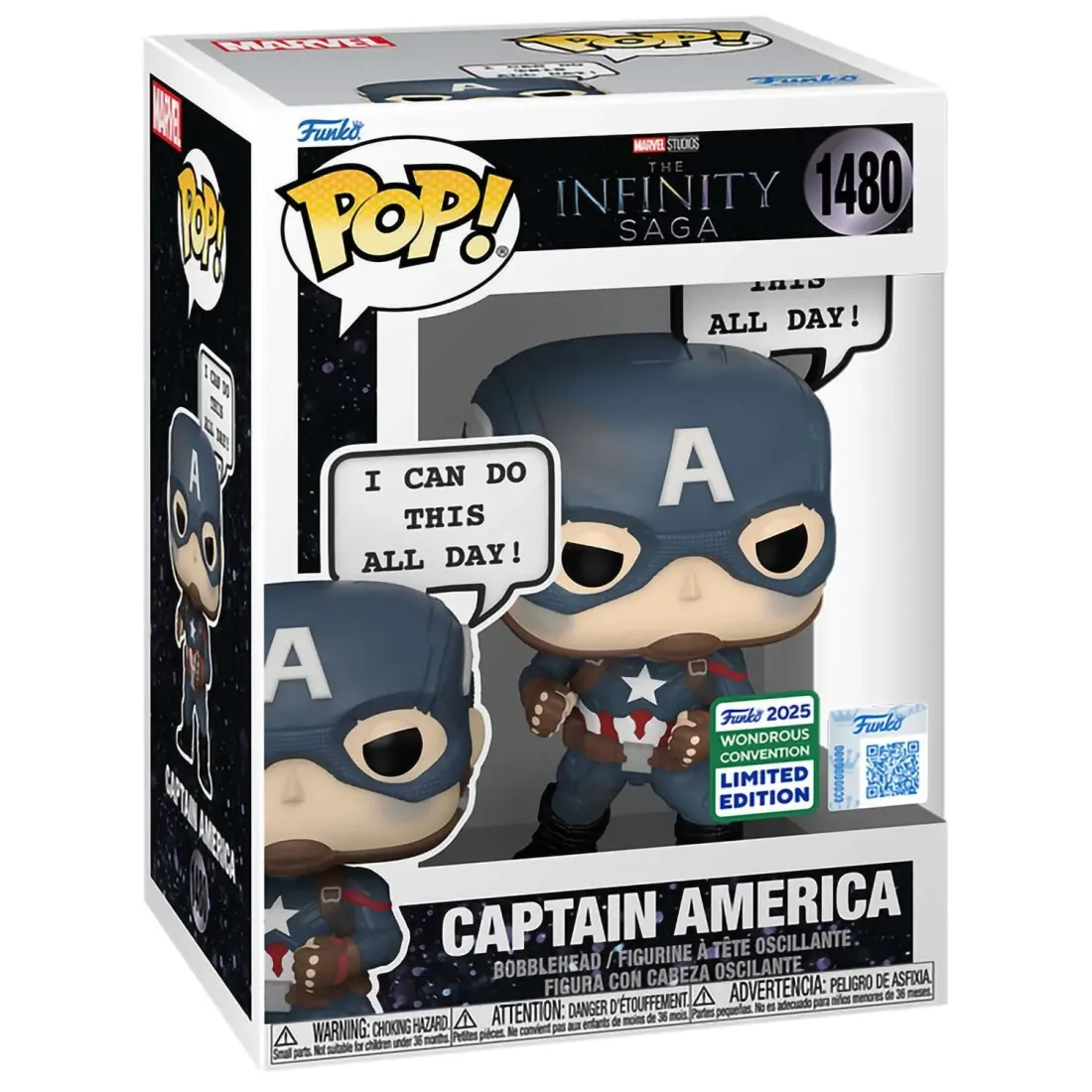 Фигурка Funko POP! Bobble Marvel Infinity Saga Captain America(I can) WonderCon25 (Exc) (1480) 85287