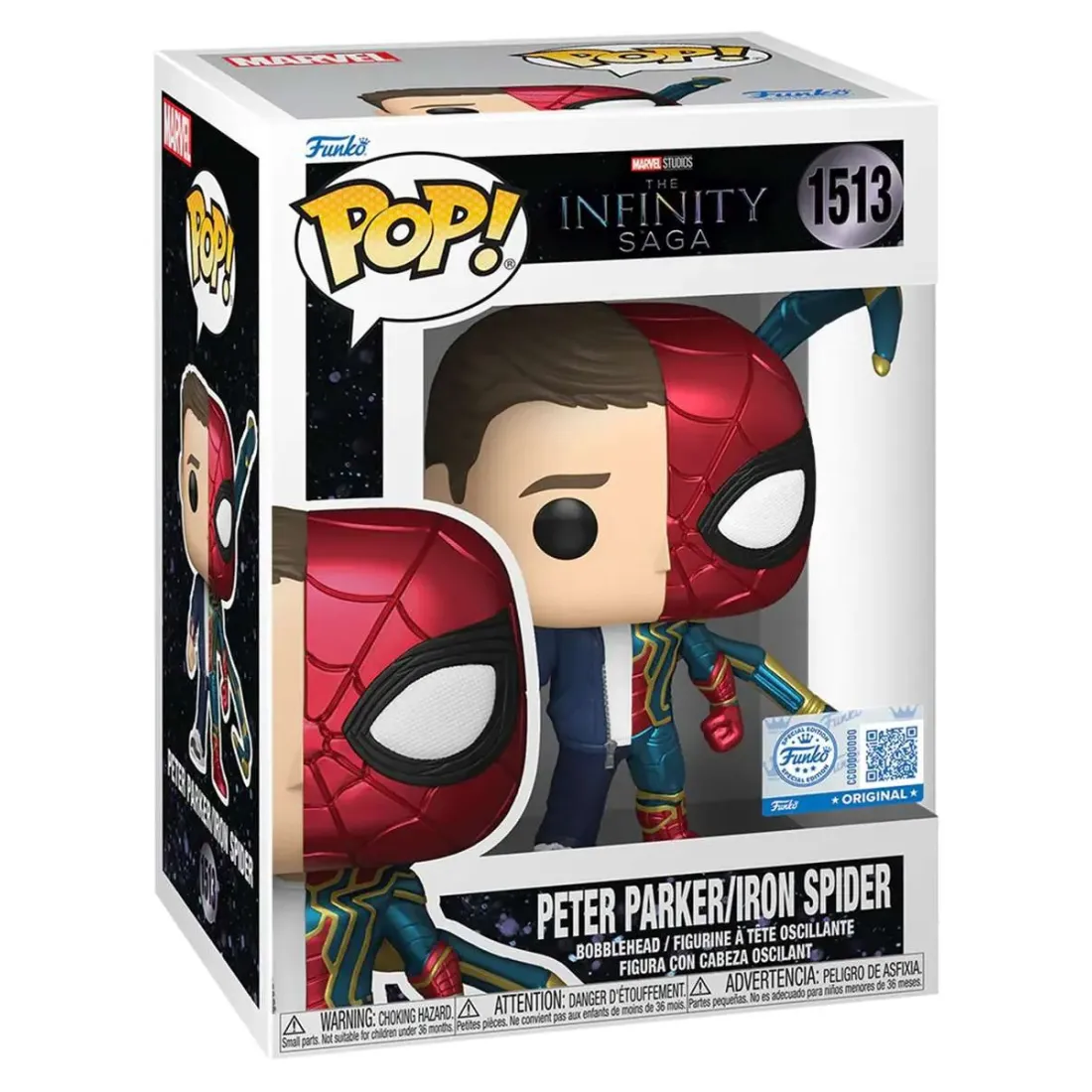Фигурка Funko POP! Bobble Marvel Infinity Saga Split Peter Parker/Iron Spider (Exc) (1513) 87223