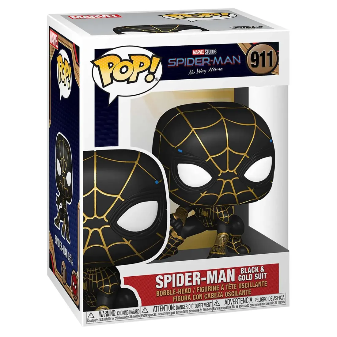 Фигурка Funko POP! Bobble Marvel Spider-Man No Way Home Spider-Man (Black & Gold Suit) (911) 56827
