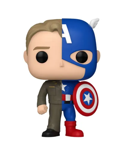 Фигурка Funko POP! Bobble Marvel Split Steve Rogers/Captain America (1431) 80891