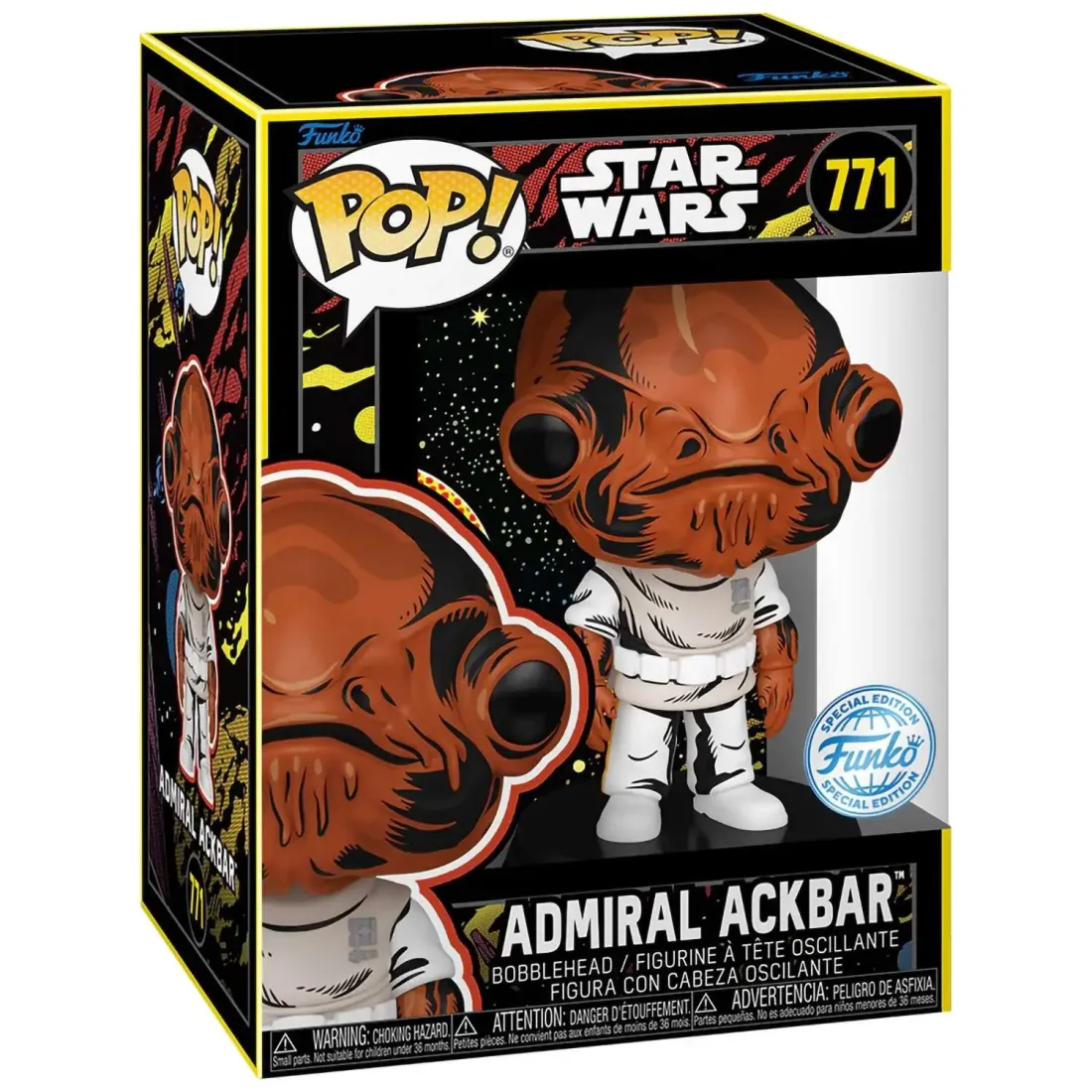 Фигурка Funko POP! Bobble Star Wars Admiral Ackbar (Retro) (Exc) (771) 85342
