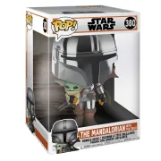 Фигурка Funko POP! Bobble Star Wars Mandalorian Mandalorian with Child Chrome 10