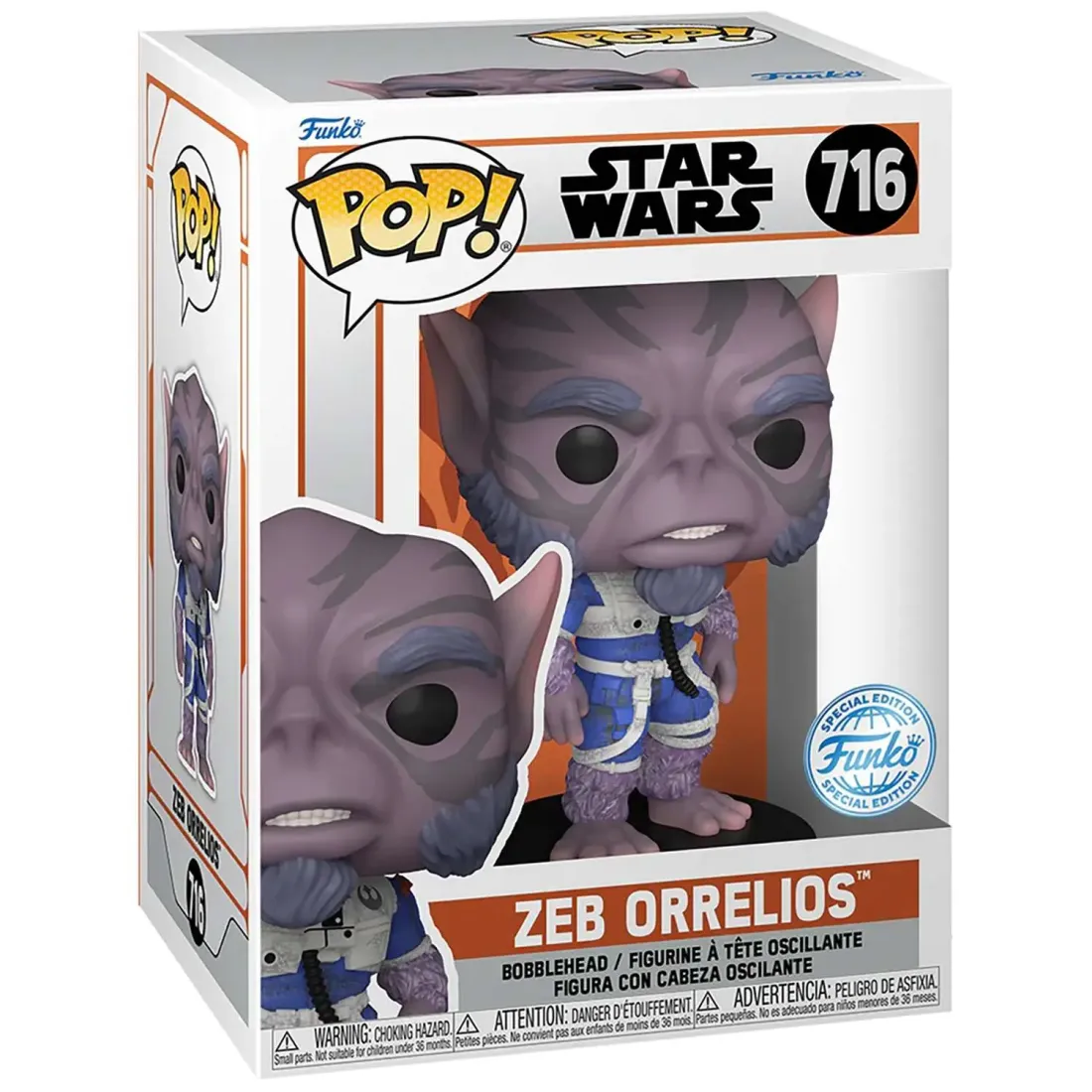 Фигурка Funko POP! Bobble Star Wars Mandalorian S10 Zeb Orrelios (Exc) (716) 78341